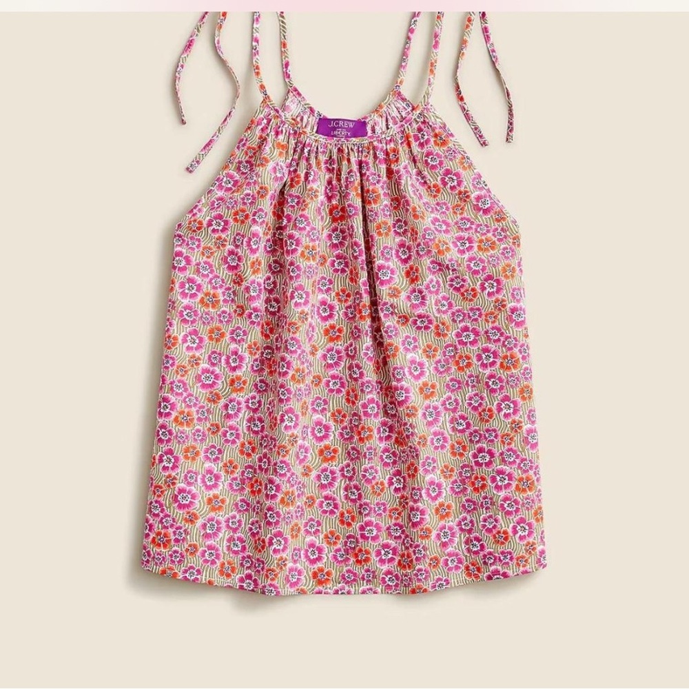 J. Crew Pink Liberty Floral Halter Top NWT